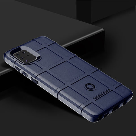 Samsung Galaxy Note 10 Lite用360度 フルカバー極薄ソフトケース シリコンケース 耐衝撃 全面保護 バンパー J02S サムスン ネイビー