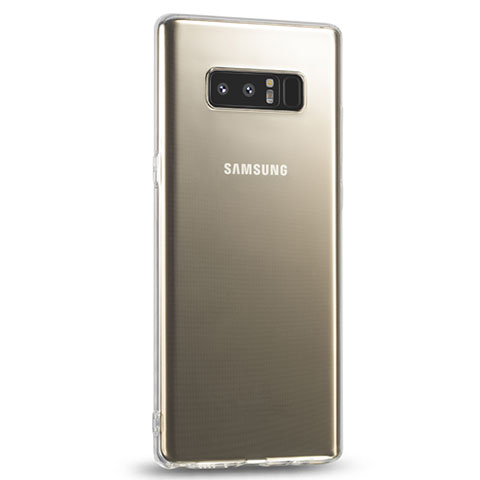 Samsung Galaxy Note 8 Duos N950F用極薄ソフトケース シリコンケース 耐衝撃 全面保護 クリア透明 T03 サムスン クリア