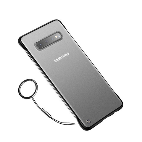 Samsung Galaxy S10 5G用極薄ケース クリア透明 プラスチック 質感もマットU02 サムスン ブラック