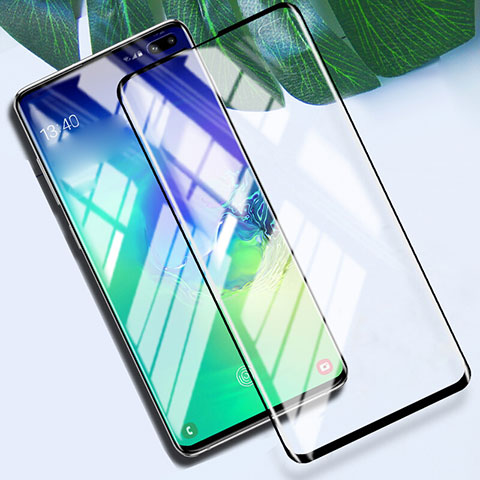 Samsung Galaxy S10 5G SM-G977B用強化ガラス フル液晶保護フィルム F02 サムスン ブラック
