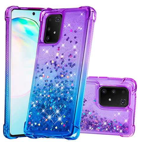 Samsung Galaxy S10 Lite用シリコンケース ソフトタッチラバー ブリンブリン カバー S02 サムスン パープル