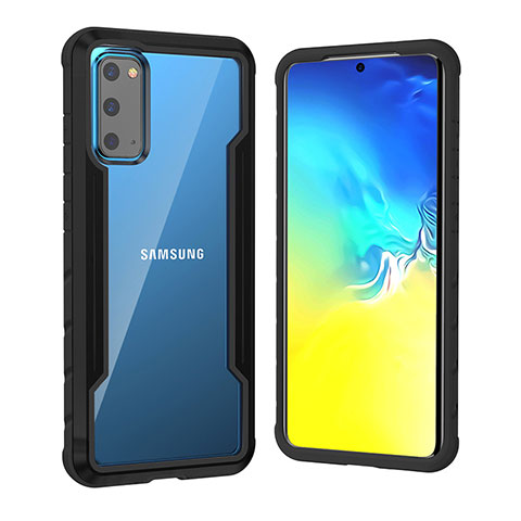 Samsung Galaxy S20 5G用ケース 高級感 手触り良い アルミメタル 製の金属製 兼シリコン カバー RJ1 サムスン ブラック