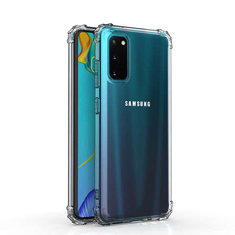Samsung Galaxy S20用極薄ソフトケース シリコンケース 耐衝撃 全面保護 クリア透明 カバー サムスン クリア