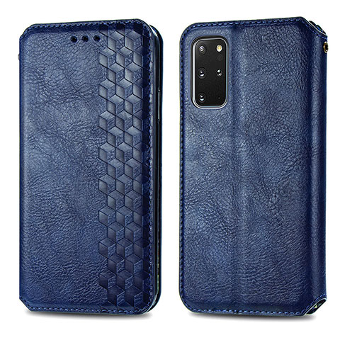 Samsung Galaxy S20 Plus用手帳型 レザーケース スタンド カバー S01D サムスン ネイビー