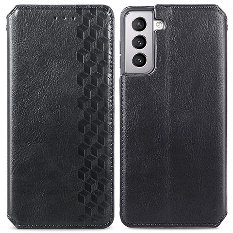 Samsung Galaxy S21 FE 5G用手帳型 レザーケース スタンド カバー S01D サムスン ブラック