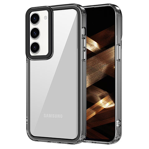 Samsung Galaxy S22 Plus 5G用ハイブリットバンパーケース クリア透明 プラスチック カバー AC1 サムスン ブラック