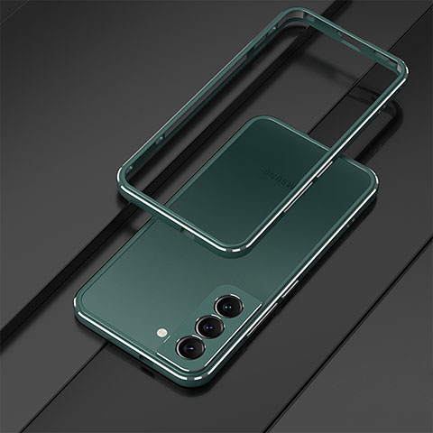 Samsung Galaxy S23 5G用ケース 高級感 手触り良い アルミメタル 製の金属製 バンパー カバー サムスン グリーン
