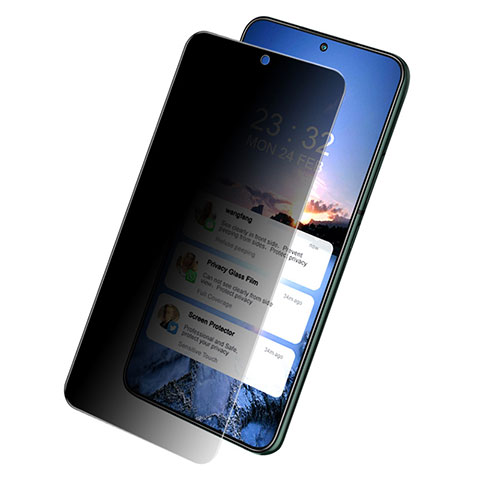Samsung Galaxy S24 5G用反スパイ 強化ガラス 液晶保護フィルム M04 サムスン クリア