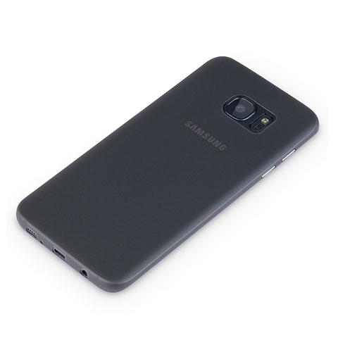 Samsung Galaxy S7 Edge G935F用シリコンケース ソフトタッチラバー 質感もマット R02 サムスン ブラック
