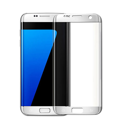 Samsung Galaxy S7 Edge G935F用強化ガラス フル液晶保護フィルム サムスン ホワイト