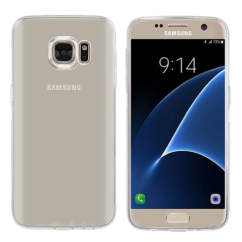 Samsung Galaxy S7 G930F G930FD用極薄ソフトケース シリコンケース 耐衝撃 全面保護 クリア透明 T04 サムスン クリア