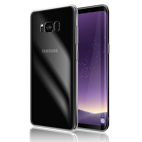 Samsung Galaxy S8用極薄ソフトケース シリコンケース 耐衝撃 全面保護 クリア透明 サムスン クリア