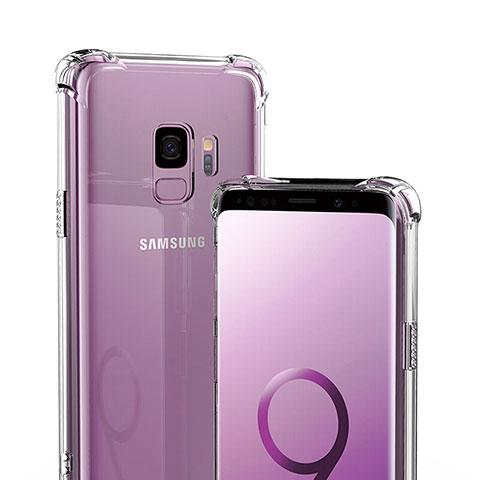 Samsung Galaxy S9用極薄ソフトケース シリコンケース 耐衝撃 全面保護 クリア透明 T04 サムスン クリア