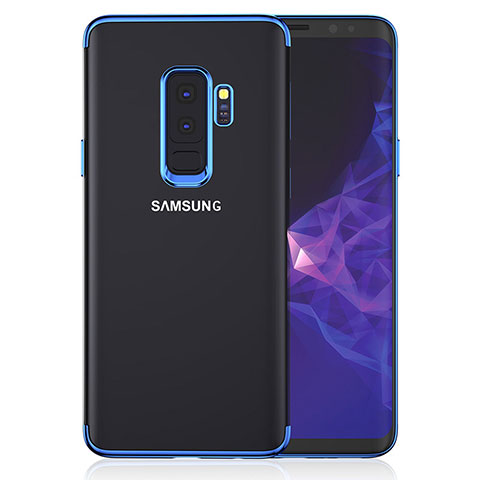 Samsung Galaxy S9 Plus用極薄ソフトケース シリコンケース 耐衝撃 全面保護 クリア透明 T16 サムスン ネイビー