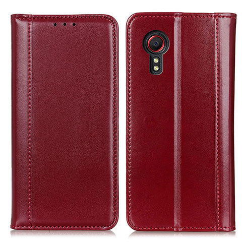 Samsung Galaxy XCover 5 SM-G525F用手帳型 レザーケース スタンド カバー M05L サムスン レッド