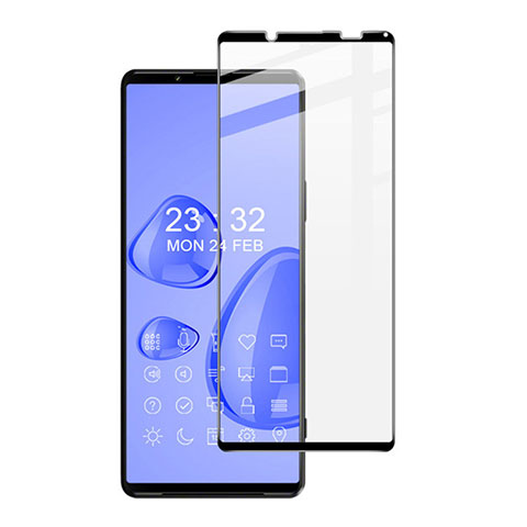 Sony Xperia 10 IV SO-52C用強化ガラス フル液晶保護フィルム F02 ソニー ブラック