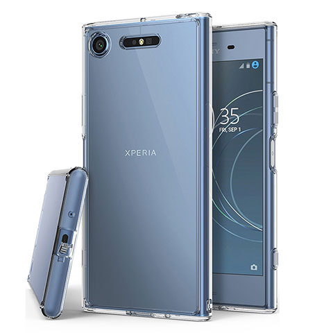 Sony Xperia XZ1用極薄ソフトケース シリコンケース 耐衝撃 全面保護 クリア透明 T02 ソニー クリア