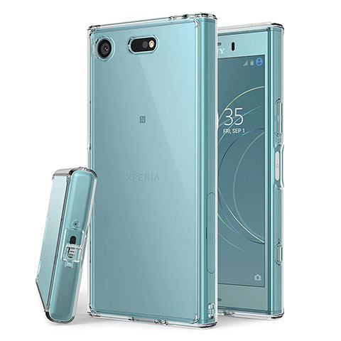 Sony Xperia XZ1 Compact用極薄ソフトケース シリコンケース 耐衝撃 全面保護 クリア透明 カバー ソニー クリア