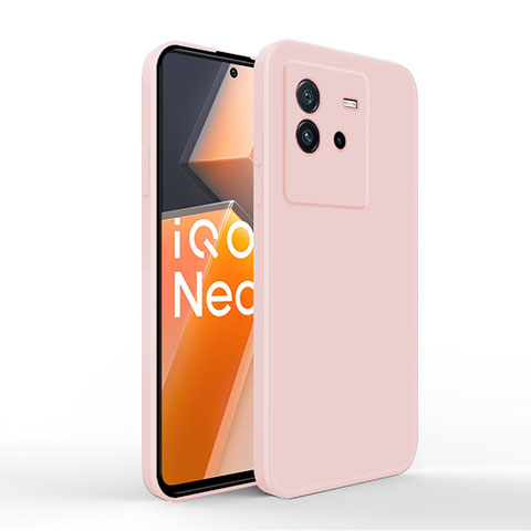 Vivo iQOO Neo6 5G用360度 フルカバー極薄ソフトケース シリコンケース 耐衝撃 全面保護 バンパー YK4 Vivo ピンク