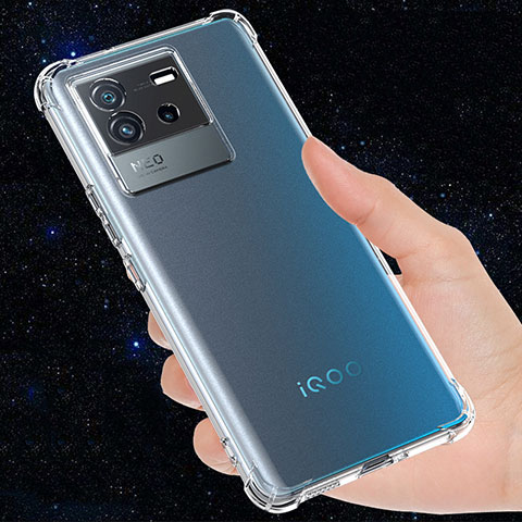 Vivo iQOO Neo6 5G用極薄ソフトケース シリコンケース 耐衝撃 全面保護 クリア透明 T03 Vivo クリア