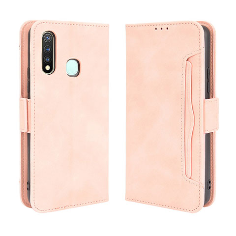 Vivo iQOO U3 4G用手帳型 レザーケース スタンド カバー BY3 Vivo ピンク