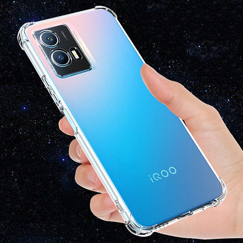 Vivo iQOO U5 5G用極薄ソフトケース シリコンケース 耐衝撃 全面保護 クリア透明 T02 Vivo クリア