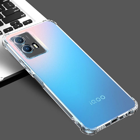 Vivo iQOO U5 5G用極薄ソフトケース シリコンケース 耐衝撃 全面保護 クリア透明 カバー Vivo クリア