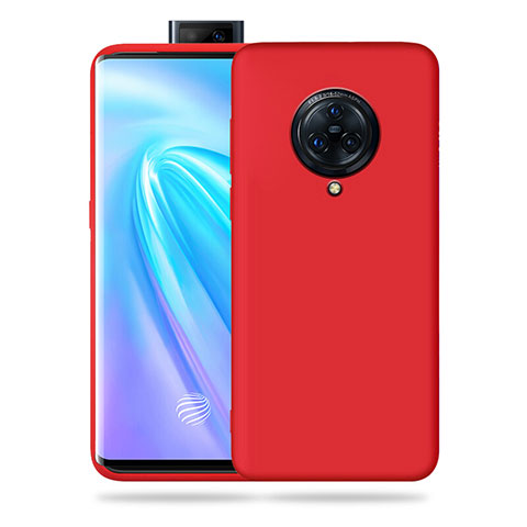 Vivo Nex 3 5G用360度 フルカバー極薄ソフトケース シリコンケース 耐衝撃 全面保護 バンパー Vivo レッド