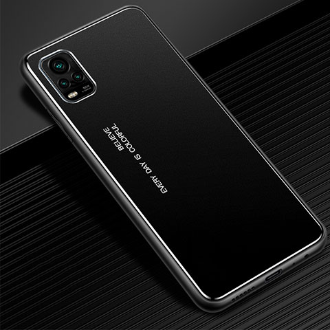 Vivo V20 Pro 5G用ケース 高級感 手触り良い アルミメタル 製の金属製 カバー M02 Vivo ブラック