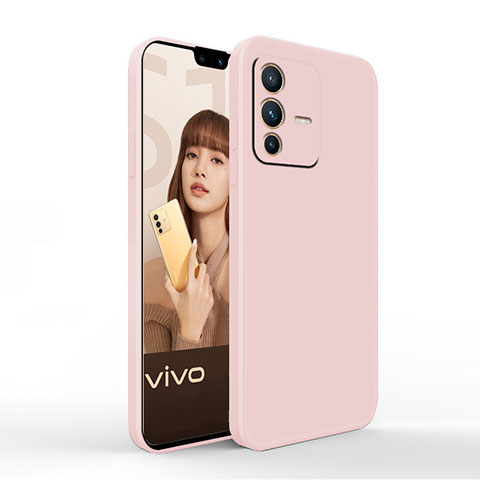 Vivo V23 Pro 5G用360度 フルカバー極薄ソフトケース シリコンケース 耐衝撃 全面保護 バンパー YK4 Vivo ピンク