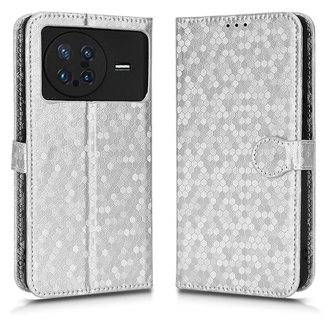 Vivo X Note用手帳型 レザーケース スタンド カバー C01X Vivo シルバー