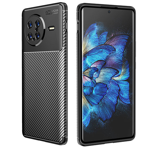 Vivo X Note用シリコンケース ソフトタッチラバー ツイル カバー S01 Vivo ブラック