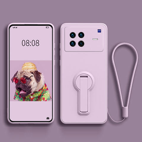 Vivo X Note用極薄ソフトケース シリコンケース 耐衝撃 全面保護 スタンド バンパー Vivo ラベンダー