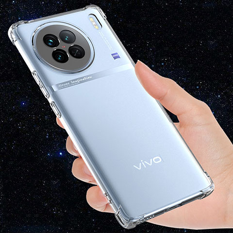 Vivo X90 Pro+ Plus 5G用極薄ソフトケース シリコンケース 耐衝撃 全面保護 クリア透明 カバー Vivo クリア