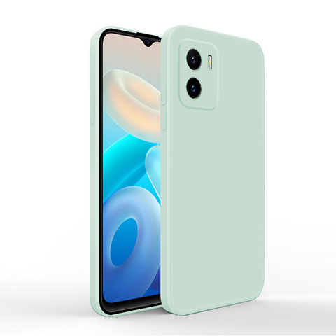 Vivo Y01用360度 フルカバー極薄ソフトケース シリコンケース 耐衝撃 全面保護 バンパー Vivo ライトグリーン