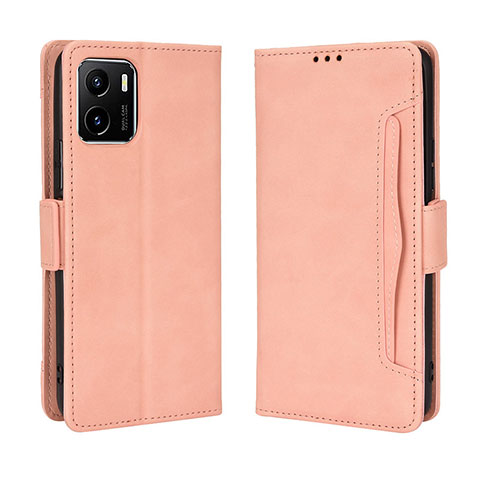 Vivo Y10用手帳型 レザーケース スタンド カバー BY3 Vivo ピンク