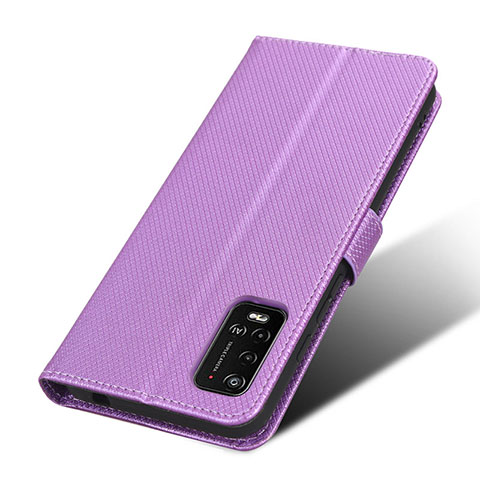 Wiko Power U10用手帳型 レザーケース スタンド カバー BY7 Wiko パープル