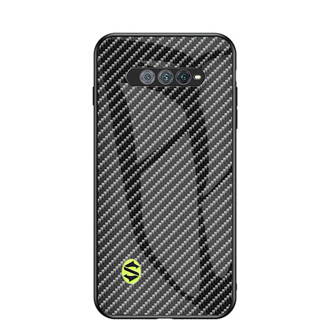 Xiaomi Black Shark 5 RS 5G用ハイブリットバンパーケース プラスチック 鏡面 虹 グラデーション 勾配色 カバー LS2 Xiaomi ブラック