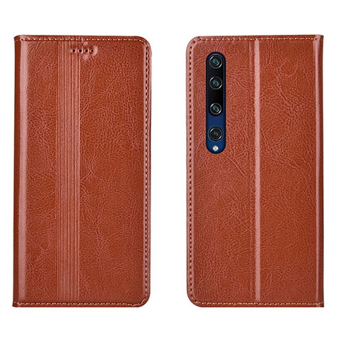 Xiaomi Mi 10用手帳型 レザーケース スタンド カバー L07 Xiaomi オレンジ