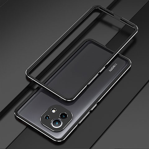 Xiaomi Mi 11 Lite 5G NE用ケース 高級感 手触り良い アルミメタル 製の金属製 バンパー カバー T01 Xiaomi ブラック