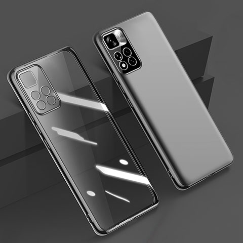 Xiaomi Mi 11i 5G (2022)用極薄ソフトケース シリコンケース 耐衝撃 全面保護 クリア透明 H04 Xiaomi ブラック