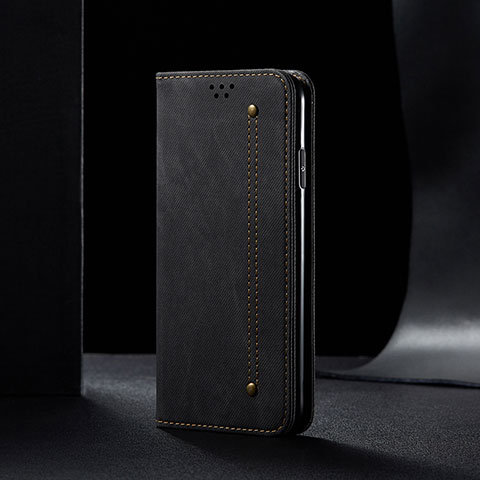 Xiaomi Mi 11i 5G用手帳型 布 スタンド B01S Xiaomi ブラック