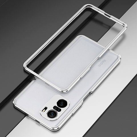 Xiaomi Mi 11i 5G用ケース 高級感 手触り良い アルミメタル 製の金属製 バンパー カバー Xiaomi シルバー