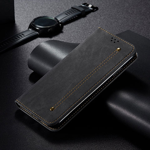 Xiaomi Mi 11T 5G用手帳型 布 スタンド B01S Xiaomi ブラック