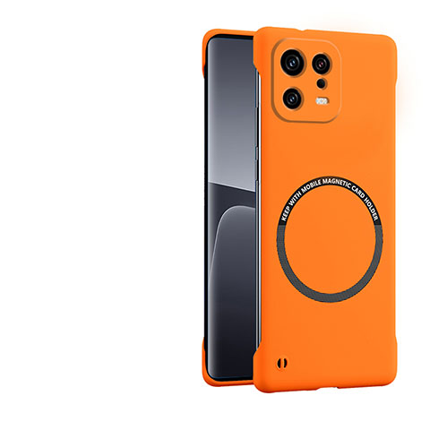 Xiaomi Mi 13 5G用ハードケース プラスチック 質感もマット カバー Mag-Safe 磁気 Magnetic P01 Xiaomi オレンジ