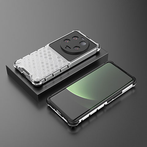 Xiaomi Mi 13 Ultra 5G用360度 フルカバー ハイブリットバンパーケース クリア透明 プラスチック カバー AM1 Xiaomi ホワイト