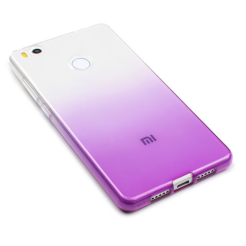 Xiaomi Mi 4S用極薄ソフトケース グラデーション 勾配色 クリア透明 Xiaomi パープル