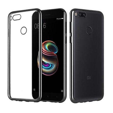 Xiaomi Mi 5X用極薄ソフトケース シリコンケース 耐衝撃 全面保護 クリア透明 H02 Xiaomi ブラック