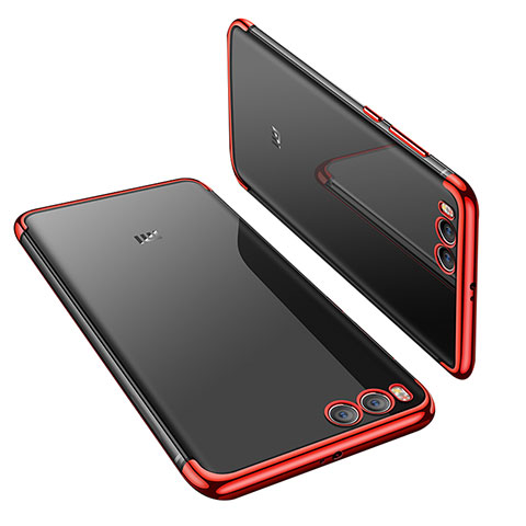 Xiaomi Mi 6用極薄ソフトケース シリコンケース 耐衝撃 全面保護 クリア透明 H01 Xiaomi レッド