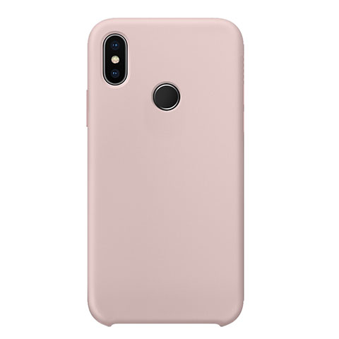 Xiaomi Mi 8用360度 フルカバー極薄ソフトケース シリコンケース 耐衝撃 全面保護 バンパー Xiaomi ローズゴールド